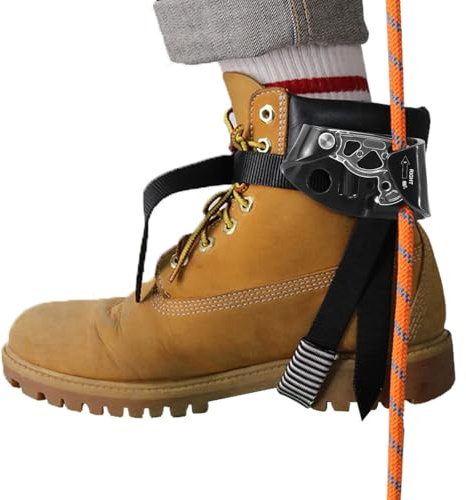 NewDoar Levantador de pie Derecho Riser Árbol de Escalada Arbolista Montañismo Rappel Equipo de Paso rápido Dispositivo de Escalada con certificación CE para Cuerda de 8~13MM (Derecha Negro)