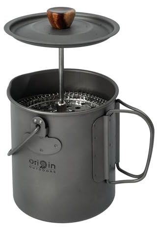 Origin Outdoors 562061 Unisex – Erwachsene Titan French Press 3 in 1, Mehrfarbig, 750 ml