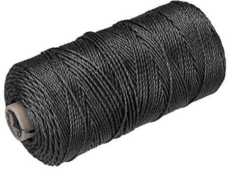 sourcing map Geflecht Maurerschnur Nylon Schwarz 300M/328 Yard 1.5MM für Netztuch Gartenbau