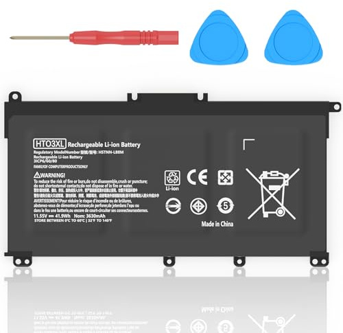 Hafiuege HT03XL TF03XL L11119-855 Batterie Compatible avec HP Pavilion 14-CE 14-CF 14-DF 15-CS 15-CW 15-DA 15-DB 15-DW 17-by 17-CA L11421-542 L11421-2C2 HSTNN-LB8M HSTNN-DB8R 11.55V 3630Mah