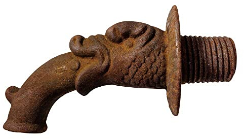Wasserspeier Brunnenauslauf Fisch Gusseisen Rost Brunnen Auslauf Antik-Stil
