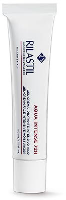 Rilastil Aqua Intense 72H, Gel-Crema Idratante Intensivo per Tutti i Tipi di Pelle, con Acido Ialuronico, Hydraboost, Ceramidi, Rende la Pelle Luminosa, Vellutata, Elastica e Sana, Confezione da 40ml