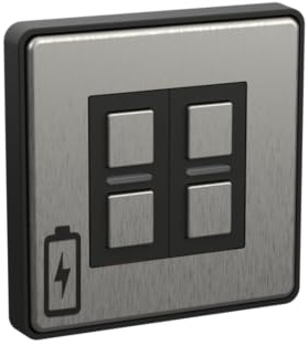 Lightwave Wire-Free Scene Selector (4 Button) Stainless Steel - Battery Powered, Multi-Press Built-In