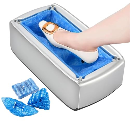 Distributeur Automatique De Couvre-chaussures Avec 100 Couvre-chaussures Jetables Machine De Couvre-chaussures Portable Pour Maison Bureau Supermarché Usine Hôpital (Argent)