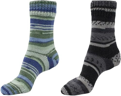 Sockenwolle 6-fach – 2x150gr Set -Kartopu Strumpfwolle - 6fädiges Strumpfgarn in Premiumqualität – 375m-Lauflänge pro Knaul – Ökotexzertifiziert Made in Europe Set (Basic)