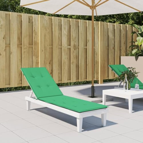 Xichuzi Cojín para Tumbona Verde (75+105) x50x3 cm, Cojin Tumbona Exterior, Colchonetas para Tumbonas, Colchoneta Hamaca, Cojín De Silla De Hamaca, Colchón para Tumbona