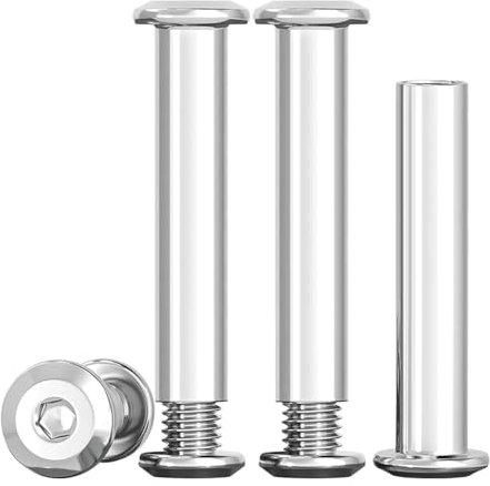 Drenky 10 Pezzi Viti Di Collegamento M6 In Acciaio Inox A2 V2A M6x40mm (10 x Viti Per Mobili, 10 x Dado A Manicotto) Per Mobili, Armadi, Tavole Di Legno