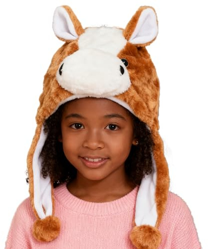 Monozoz Gorros Con Diseño De Animales Para Niños | Gorro Abrigado Con Orejeras,Accesorio De Cabeza De Animal,Para Niños, Adolescentes, Adultos, Chicos, Chicas, Playa, Vacaciones Y
