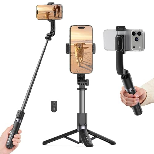 ORICO Aluminum Portable Selfie Stick Tripod, 35'' Mini Tripod for iPhone, Extendable Stand with Detachable Wireless Remote & 360° Rotating Phone Holder – Ideal for Content Creators, Vloggers, Travel