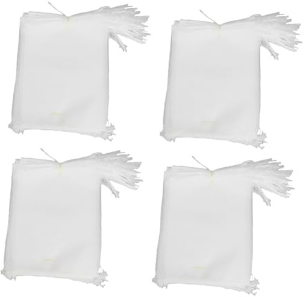 LALAFINA 25 Bolsas de Malla de Color Claro con Cordón para Proteger Frutas como Bananas y Nectarinas en Jardinería Orgánica contra Aves E Insectos
