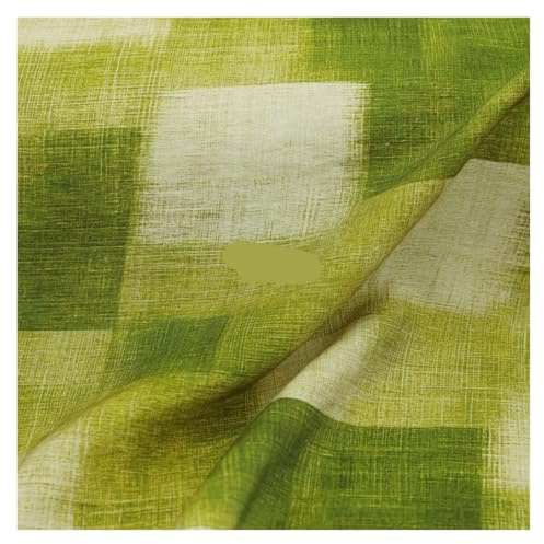 Rutigt tyg silke linnetyg med rutigt tryck