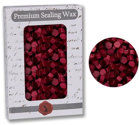 Crimson Red Premium Sealing Wax Beads 2 OZ. -350 pcs+