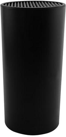 WIGUROE Ceppo portacoltelli, porta coltelli minimalista in plastica nera, scaffale per coltelli da banco