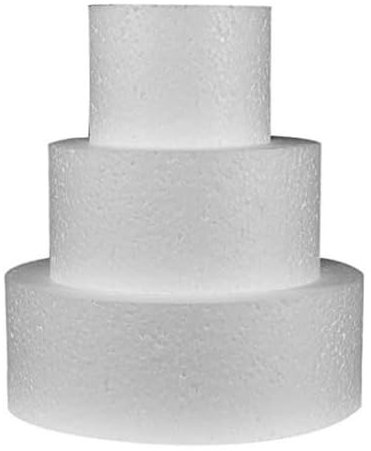 Torta a 3 piani in polistirolo diverse misurealtezza 6 o 10 cm ciascun piano. diametro 25 20 15 cm. dischi per basi torte torta mashmallow torta caramelle torta finta compleanno