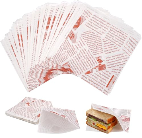 WhizNook 200 Sacchetti per Hamburger, Resistenti all'olio e all'Acqua