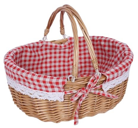 Cestino Pic Nic, Cesto di Vimini Cestino, Cestino da Picnic, Cesto Pasquale Intrecciato, Cestino Pic Nic Vimini, Cestino Picnic, per Picnic, Campeggio, Escursionismo, Matrimoni