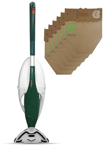 Aspirapolvere Folletto VK131 -REVISIONATA- + 2 Anni Di Sacchetti COMPATIBILI, Spazzola HD Ideale Per Tutti i Pavimenti, Cavo Estraibile 7m, 3 Velocità, Filtro HEPA, Igienizzato e Pronto all’Uso