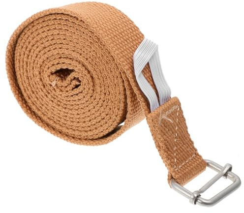 SUPVOX Ceinture Élastique de Yoga 1,83 M en Coton Naturel pour Étirement et Musculation Sangle Résistante Antidérapante