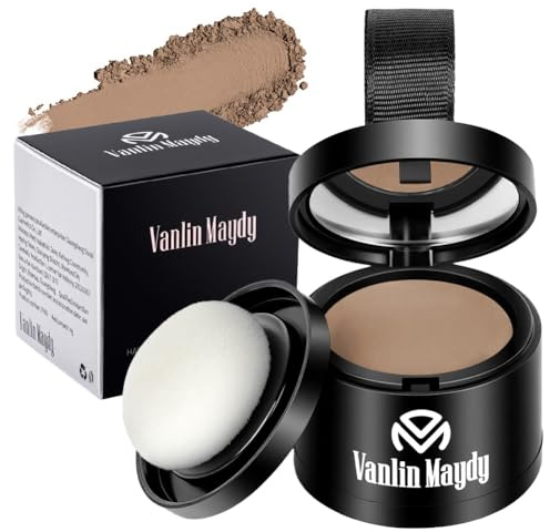 ALIIP Polvere per Capelli - Correttore per Infoltimento Capelli per Donna e Uomo, Mascara per Capelli Waterproof per Nascondere la Ricrescita - 4g(Marrone Chiaro)