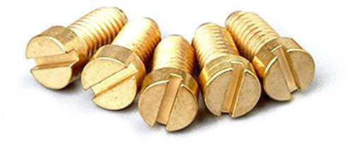 M2.5 Brass Slotted Cheese Head, Rounded Head, Machine Screws, 100-Piece (M2.5 x 6mm)