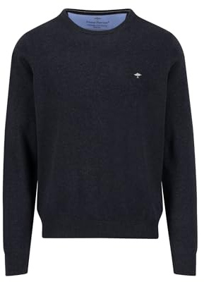 FYNCH-HATTON Maglione a Maglia fine con Scollo Rotondo, Carbone, XXL