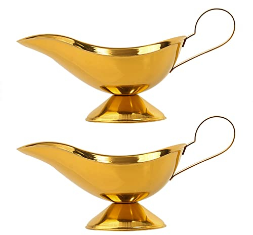 123Arts Sauciere aus Edelstahl, goldfarben, 2 Stück