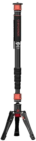 IFOOTAGE Cobra 3 A180T,3-in-1-Kamera-Einbeinstativ aus Aluminium,Teleskop-Video-Einbeinstativ,Professionelles Fotografie-Stativ,Einbeinstativ,Geeignet für Spiegelreflexkameras und Camcorder(180cm)
