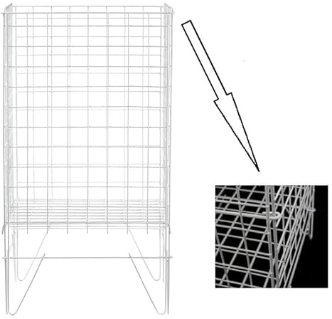 Retail Shop SUPERMARKETS 5 Tier Stacking Metal Baskets (CHROME DUMP BIN SIZE 41CM)