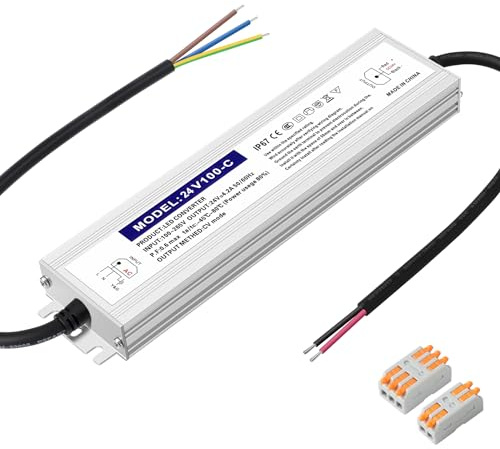 Karyoosi LED Trafo 24V 100W 4.2A, LED Netzteil 24V, Transformator 230V auf 24 Volt DC, Wasserdichtes IP67 LED Treiber Für Beleuchtung im Innen- und Außenbereich