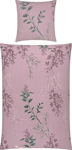 Erwin Müller Bettwäsche Winter-Jersey Mauve-Altrosa Größe 1x 135x200 cm + 1x 80x80 cm