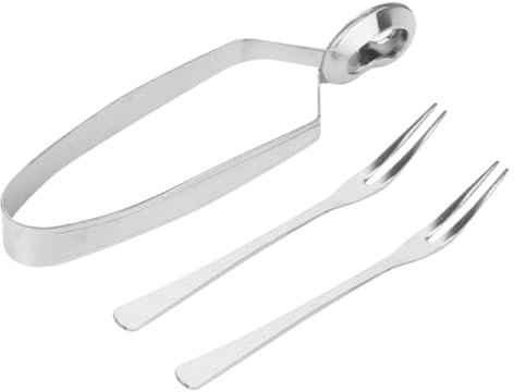 Alipis 3piezas Clip Para Caracoles Francés Pinzas Para Mariscos y Caracoles Acero Inoxidable Para Restaurantes y Hogares Pinzas Para Servir Alimentos