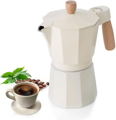 ANGORA BRANDS Vondra Aluminum Moka Pot (2–6 Cups) – Stovetop Espresso Maker, Classic Italian Coffee Maker – Durable Percolator Coffee Pot for Home, Travel & Camping