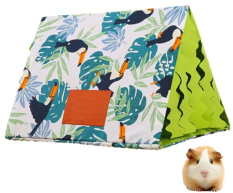 MiOYOOW Letto per Piccoli Animali, Nascondiglio per Criceti con Tenda, Letti Nido per Porcellini d'India, per Ratti, Pappagalli