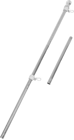 Abaodam Asta Portabandiera in Acciaio Inossidabile da 15 M Pennone Pesante per Bandiera da Giardino Supporto Metallico Resistente per Esterni per Cortili e Balconi