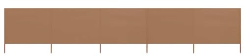 fsahslih 5 piezas cortavientos 600 x 120 cm plegable de tela cortavientos para camping, playa y jardín, protección contra el viento móvil y la privacidad de tela no tejida, con 6 estacas de madera