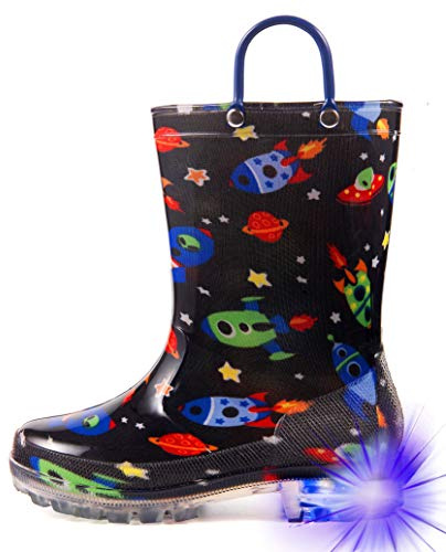 HugRain Bottes de pluie lumineuses pour petits enfants, 25 EU