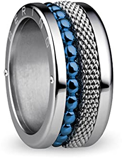 BERING Arctic Symphony Collection Memel 10 Anillo para mujer de acero inoxidable con acabado en dorado brillante