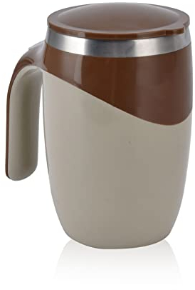 Taza de Café Con AgitacióN Magnética Automática con Tapa,Taza Batidora De Magnética Eléctrica de Acero Inoxidable para Café, Leche, Té, Cacao Y Otras Bebidas
