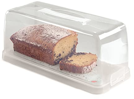 Snips, Porte Plumcake, Récipient Plumcake 2 Fermetures de Sécurité, Boîte De Transport Plumcake 34,4 x 14,8 x 14,2 cm Made in Italy, Blanc
