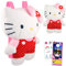 Hello Kitty Pl sch-Rucksack-Set f r M dchen Hello Kitty Geschenkpaket mit Hello Kitty Plushie mit verstellbaren Tr gern plus tempor ren Tattoos und mehr | Hello Kitty Rucksack Pl sch, Pink, Hello