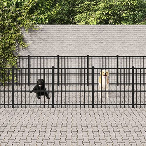 ARKEM Outdoor-Hundezwinger Stahl 25,4 m² HüHnergehege Absperrnetz Hundetoilette FüR GroßE Hunde