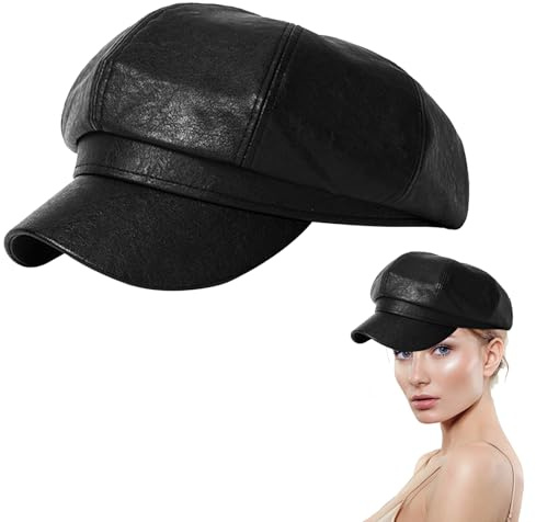 Basker mössa, Newsboymössa, vintage stil målarbössa, Newsboy Beret, hatt målarbössa, retro basker glidande mössa, sköldpadda läder, tidningsjung baskermössa för kvinnor, konstlädermössor för damer,