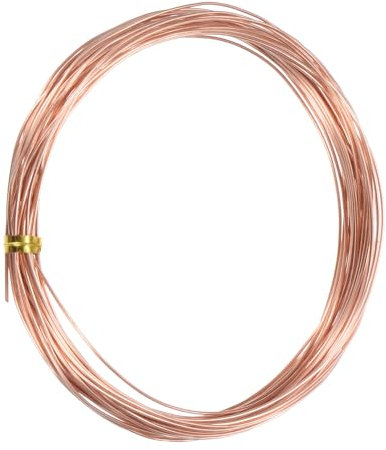 M METERXITY 99,9% Weiche Kupferdraht, 20 Gauge 33FT Reiner Kupferdraht für DIY Basteln/Schmuckherstellung/Gartenpflanzen/Perlen, Basteldraht [0,8mm, 10M]