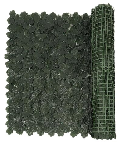 Pantalla De Valla De Hiedra Artificial | Valla De Protección Visual, Hiedra Artificial Vallas Decorativas Para Jardín, Pantalla Cerca Privacidad Hiedra Artificial, Rollo Seto Hojas Artificiales