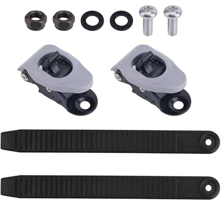 BOXOB 2pcs Snowboard Ankle Ladder Strap Binding Replacement with Black Strap Buckles, Ski Bindings High Elastic Ankle Strap Durable Snowboard Binding Parts for Snowboard Enthusiasts