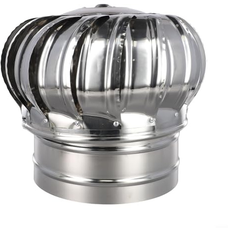 Bouchon de capot de cheminée en acier inoxydable avec rotation rotative pour ventilation du conduit de cheminée, couvercle de protection anti-courant d'air pour protéger le système d'échappement de