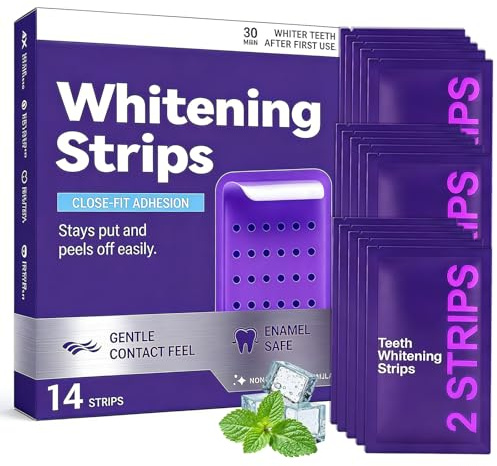 14pcs Strisce Sbiancanti Denti Viola, Strisce Sbiancanti Professionali