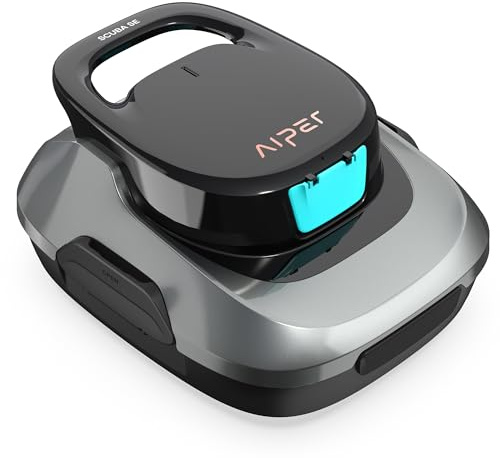 AIPER Poolroboter Kabelloser Poolsauger mit 90 Min Laufzeit Intelligentes Auto Parking Plus Leichtes Design Ideal für Bodenpools bis 80 m²