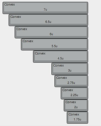 YMDK XDA Blue Grey Blank Full Keyset für MX Mechanical Keyboard Steelseries Ergodox Filco Cosair Noppoo Planck IKBC Vortex Core (10 konvex)