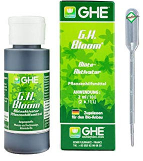 Weedness GHE Bio Bloom 30 ml – Activateur de floraison pour la croissance des fleurs, culture d'intérieur, engrais liquide bio